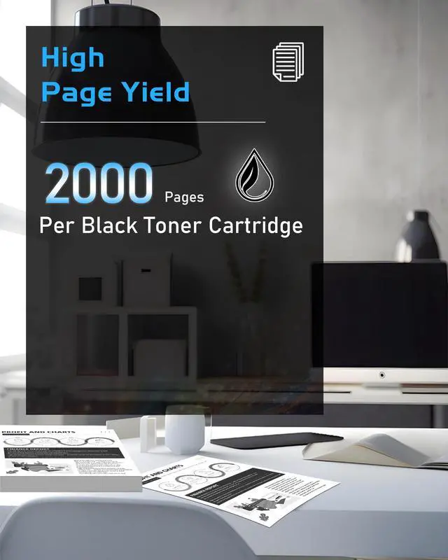 Alt view image 3 of 7 - 85A CE285A Toner Cartridges Black 2-Pack Replacement for HP85A 85A CE285A CE285 Black Toner Compatible for Laserjet P1102W M1212nf MFP 1102W P1100 P1102 P1102whp M1132 M1210 M1130 Printer (2 Pack)