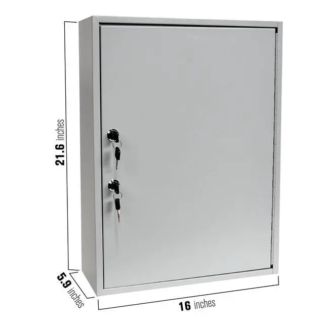 Alt view image 2 of 7 - STEELMASTER 320 Key Cabinet - Dual Lock Control Key Box - Welded 22 Gauge Steel Construction - Scratch Resistant - Write-On Key Tags for Easy Identification