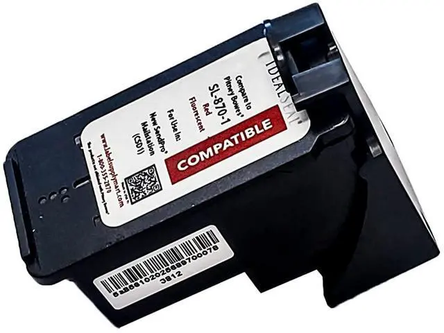 Alt view image 4 of 7 - Replacement Postage Ink Cartridge for SL-870-1 Red Ink Cartridge for New SendPro Mailstation (CSD1) (2 Pack)