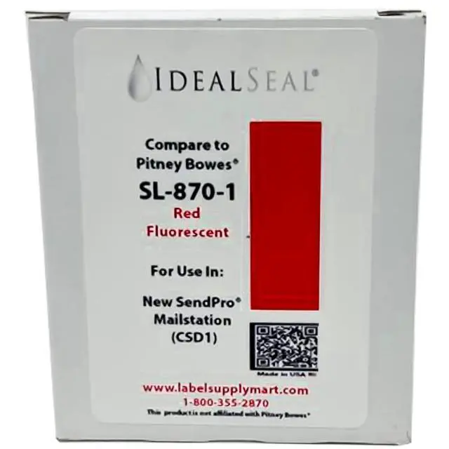 Alt view image 5 of 7 - Replacement Postage Ink Cartridge for SL-870-1 Red Ink Cartridge for New SendPro Mailstation (CSD1) (2 Pack)