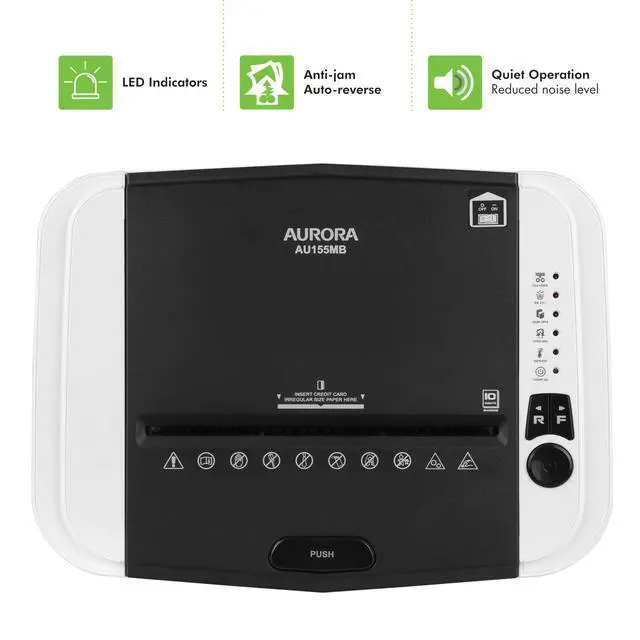 Alt view image 5 of 7 - High Security 150-Sheet Auto Feed Micro-Cut Paper and Credit Card Shredder with 6.3 Gallon Pullout Basket / 60 Minutes/Security Level P-4