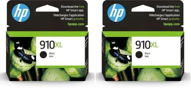 Main image of 910XL Black High-Yield Ink Cartridge | Works with OfficeJet 8010,8020 Series,OfficeJet Pro 8020,8030 Series | Eligible for Instant Ink 3YL65AN,(Pack of 2)