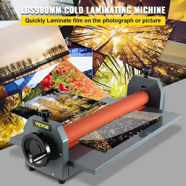 Alt view image 2 of 7 - 39 Inch Cold Laminator Machine 10mm Manual Vinyl Photo Film Cold laminator Hand Crank Pressure Cold Roll laminator39Inch