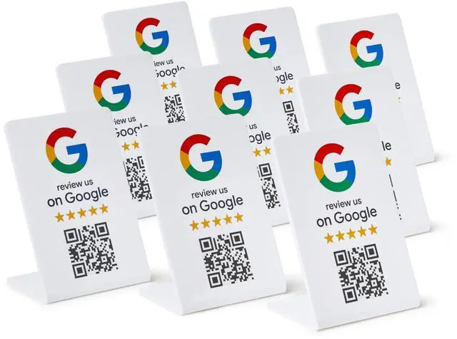 Main image of Google Review Stand - NFC & QR Code, Easy Setup, For All Businesses (10-Pack)