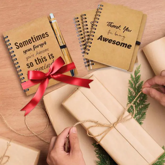 Alt view image 7 of 7 - 100 Pcs Employee Appreciation Gifts Bulk -50 Sets of Inspirational Notebooks with Motivational Pens, Small Notepads for Coworkers, Office Staff, Team, Volunteer, Group, Teachers, Thank You Gifts