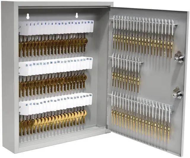 Main image of STEELMASTER by 110 Key Cabinet | Dual Lock Control Key Box | Welded 22 Gauge Steel Construction | Scratch Resistant | Write-On Key Tags for Easy Identification