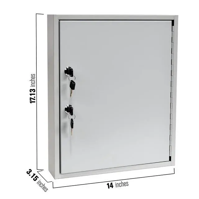 Alt view image 2 of 7 - STEELMASTER by 110 Key Cabinet | Dual Lock Control Key Box | Welded 22 Gauge Steel Construction | Scratch Resistant | Write-On Key Tags for Easy Identification
