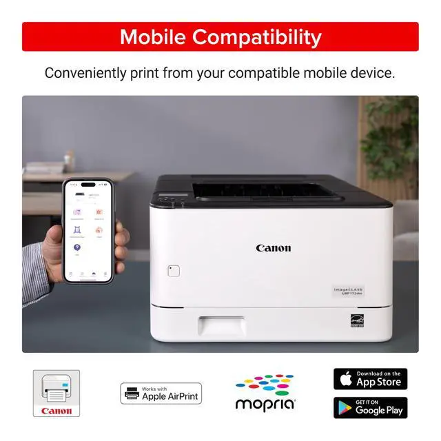 Alt view image 5 of 7 - imageCLASS LBP172dw Monochrome Duplex, Wireless Laser Printer, Single Function, Home Office, Mobile Ready, 1 Year, 35 PPM, White