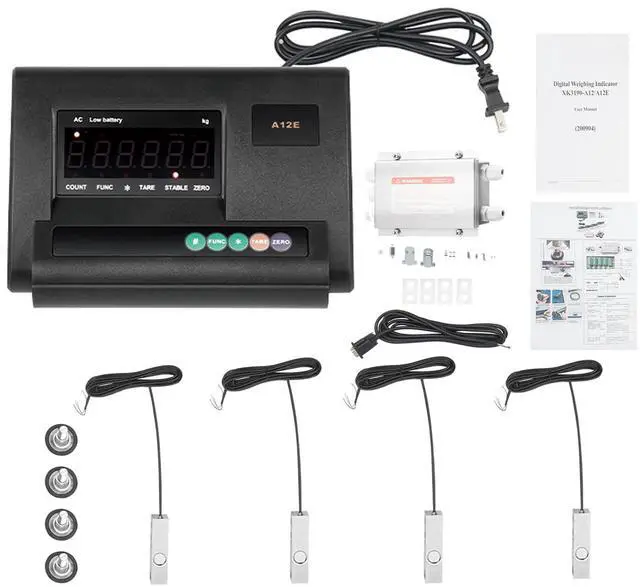 Main image of Digital Livestock Scale Kit, Animal Scale 5000lbs High Precision Indicator Floor Scale Pet Scale with Large Stainless Platform Vet Scale with 4-Wire Junction Box for Dog, Sheep, Cattle