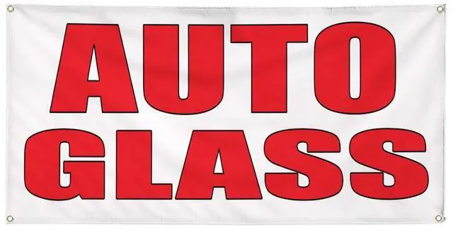 Main image of Vinyl Banner Multiple Sizes Auto Glass Body Shop Car Repair B Automotive Outdoor Weatherproof Industrial Yard Signs White 10 Grommets 60x144Inches