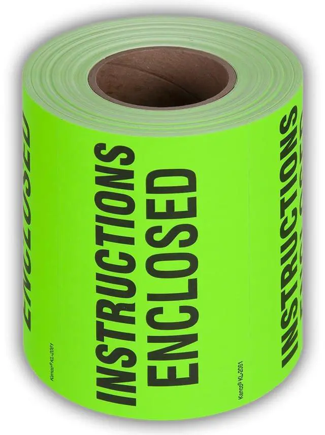 Main image of 3" X 5" Instructions Enclosed Shipping Label Stickers for Shipping and Packing - 500 Adhesive Labels Per Roll (10 Pack)