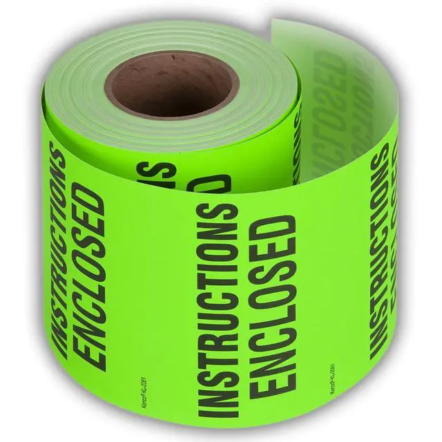 Alt view image 2 of 5 - 3" X 5" Instructions Enclosed Shipping Label Stickers for Shipping and Packing - 500 Adhesive Labels Per Roll (10 Pack)