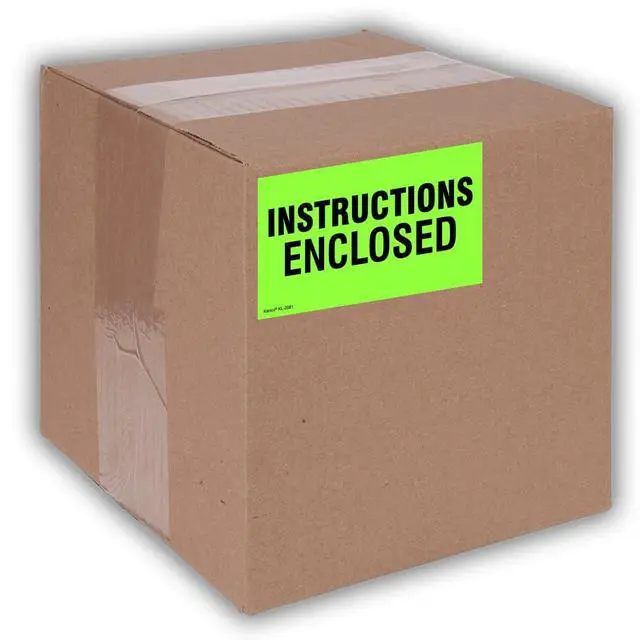 Alt view image 4 of 5 - 3" X 5" Instructions Enclosed Shipping Label Stickers for Shipping and Packing - 500 Adhesive Labels Per Roll (10 Pack)