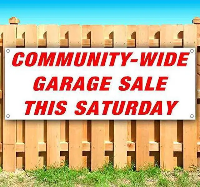 Main image of Community-Wide Garage Sale Banner 13 oz | Non-Fabric | Heavy-Duty Vinyl Single-Sided with Metal Grommets