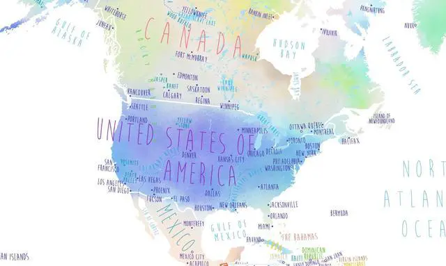 Alt view image 5 of 7 - Maps International Giant World Map - Handmade-Map Of The World - World Wall Map Poster Mural Canvas Poster Ready to Hang, Wall Chart Maps of the World - Made in the USA (Handmade, 40x30 inches)