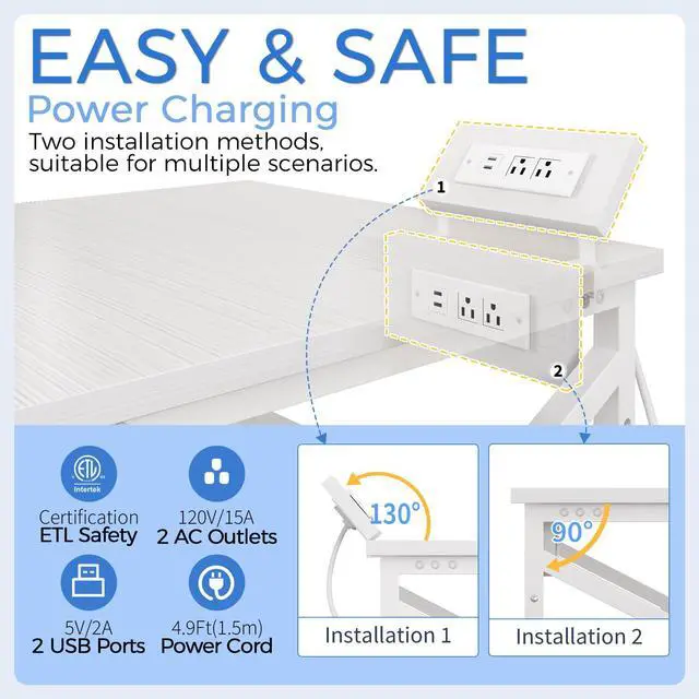 Alt view image 4 of 7 - Large Printer Stand with Power Outlet, with Height Adjustable Storage Shelf, 3 Tier Rolling Printer Cart with Industrial Wheels, 23.6 x 23.6 Inches Printer Table for Home Office, White