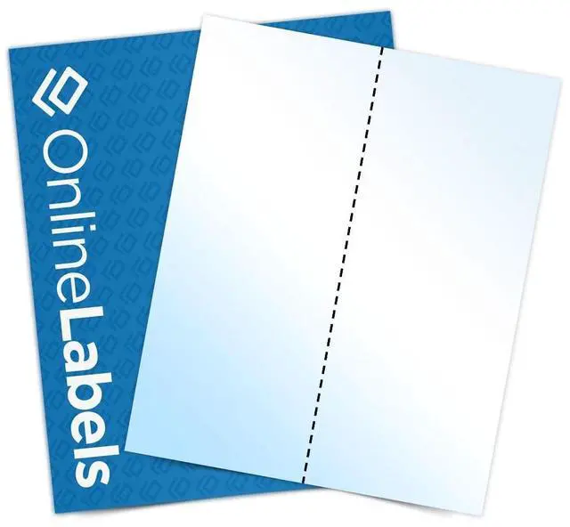 Main image of 8.5 x 11 White Gloss Full Sheet Labels (Inkjet Printers Only) - 250 Sheets - Vertical Back Slit for Easy Peeling - OnlineLabels