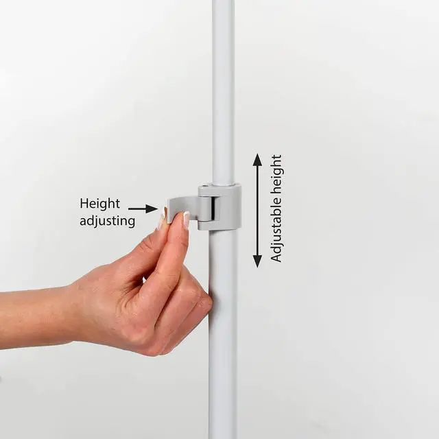Alt view image 7 of 7 - Pedestal Adjustable Telescoping Menuboard, Aluminum Profile, Silver Double Sided Slide-In Poster Frame, 11x17 inch Document, Brochure, Sign Holder (Silver - 2 Pack)