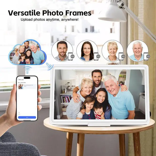 Alt view image 6 of 7 - Digital Calendar 15.6", Electronic Calendar Wall Touch Screen | Instant Phone Sync, Photo Gallery, Custom Lists, Task Charts, Family Calendar for Home Office Organization