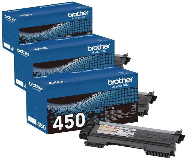 Main image of Genuine High Yield Toner Cartridge, TN450, Replacement Black Toner, Page Yield Up to 2,600 Pages (Pack of 3)