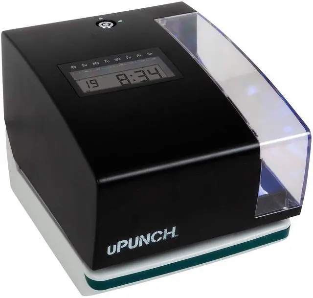 Alt view image 2 of 6 - CR1000 Digital Time Clock and Date Stamp for Small Business: Complete Employee Time Tracking System with 50 Time Cards, Ribbon & Keys
