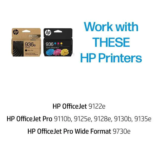 Alt view image 2 of 7 - 936e EvoMore Black Original Ink Cartridge (1 Pack) and 936 Cyan/Magenta/Yellow Standard Yield Original Ink Cartridges (3-Pack) Bundle