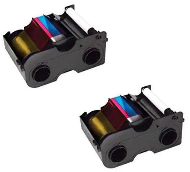 Main image of Fargo Printer YMCKO Color Ribbons for DTC1000 and DTC1250e - 2 Pack Bundle