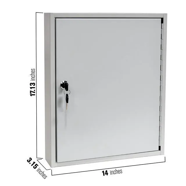 Alt view image 2 of 7 - STEELMASTER 110 Key Cabinet Single Lock Key Box Welded Steel Scratch Resistant with Numbered Write-On Key Tags for Easy Identification 14W x 17H Inches