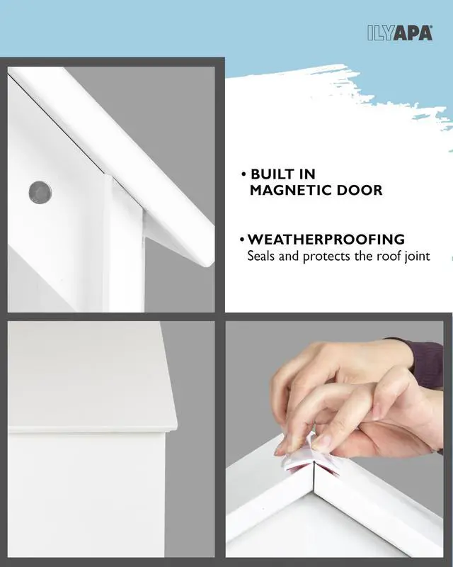 Alt view image 5 of 7 - Library Box Outdoor, 14x12x35 White - Little Free Book Exchange Kit | Composite, All Weather Material, HD Construction, For Neighborhood & Community Book Sharing, Library Kit