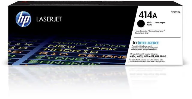 Main image of 414A Black Toner Cartridge | Works with Color LaserJet Enterprise M455dn, MFP M480f, Pro M454, MFP M479 Series | W2020A
