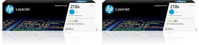 Main image of 218A Cyan Toner Cartridge | Works with Color LaserJet Pro 3201, MFP 3301 Series | W2181A, (Pack of 2)