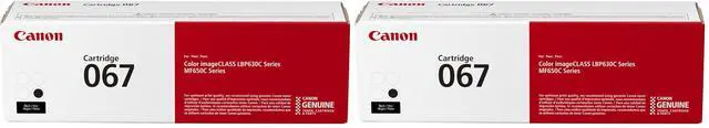 Main image of Genuine 067 Black Toner Cartridge Compatible with LBP633Cdw,LBP632Cdw,MF652Cdw,MF653Cdw,MF654Cdw,MF656Cdw,(Pack of 2)