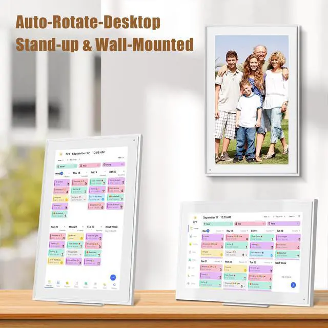 Alt view image 4 of 5 - 15.6-inch Wall Digital Calendar,Smart WiFi Calendar & Chore Chart,Full HD Touchscreen Interactive Display for Family Schedules-Wall/Desk Mountable Planner,Meeting Reminders & Deadline Tracking