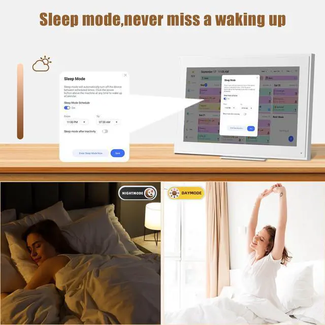 Alt view image 3 of 5 - 15.6-inch Wall Digital Calendar,Smart WiFi Calendar & Chore Chart,Full HD Touchscreen Interactive Display for Family Schedules-Wall/Desk Mountable Planner,Meeting Reminders & Deadline Tracking
