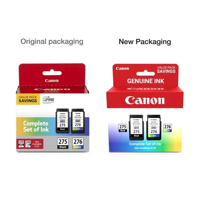 Alt view image 3 of 7 - PG-275 XL/CL-276 XL Genuine Ink Value Pack (2 Cartridges),Compatible with TS3520/3522/4722/3720/3722,TR4720,(Pack of 2)