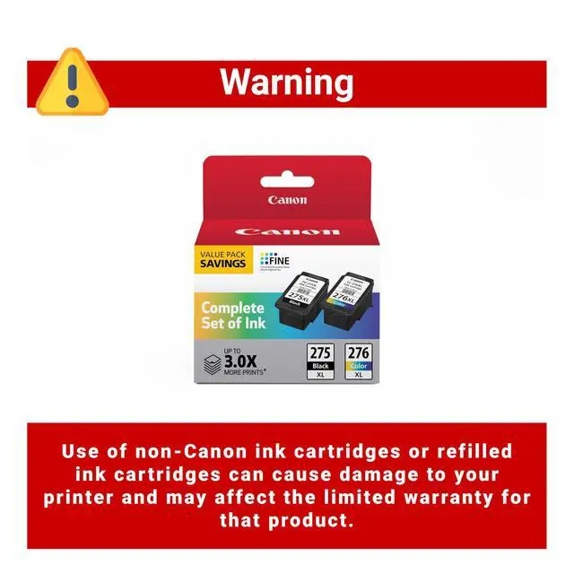 Alt view image 5 of 7 - PG-275 XL/CL-276 XL Genuine Ink Value Pack (2 Cartridges),Compatible with TS3520/3522/4722/3720/3722,TR4720,(Pack of 2)