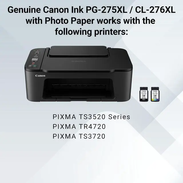 Alt view image 7 of 7 - PG-275 XL/CL-276 XL Genuine Ink Value Pack (2 Cartridges),Compatible with TS3520/3522/4722/3720/3722,TR4720,(Pack of 2)