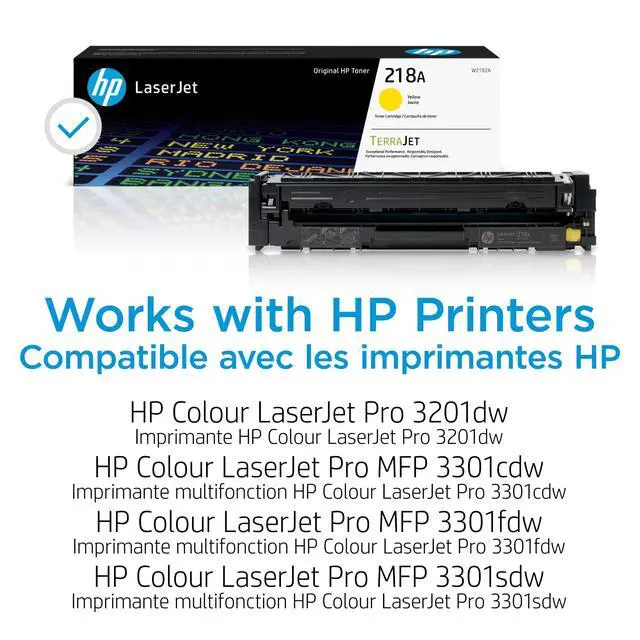 Alt view image 2 of 7 - 218A Yellow Toner Cartridge | Works with Color LaserJet Pro 3201,MFP 3301 Series | W2182A,(Pack of 2)