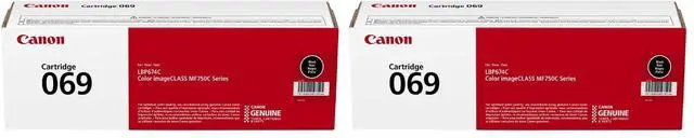 Main image of Genuine 069 Black Toner Cartridge Compatible with MF753Cdw,MF751Cdw,LBP674Cdw,(Pack of 2)