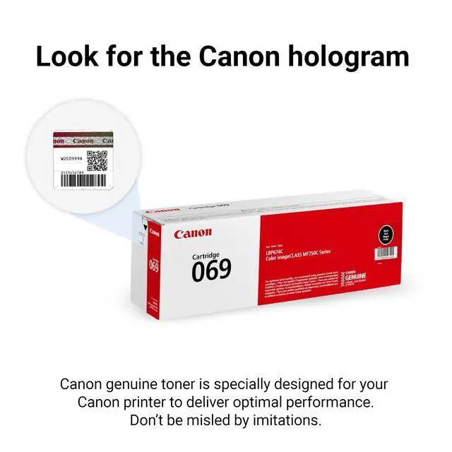 Alt view image 5 of 6 - Genuine 069 Black Toner Cartridge Compatible with MF753Cdw,MF751Cdw,LBP674Cdw,(Pack of 2)