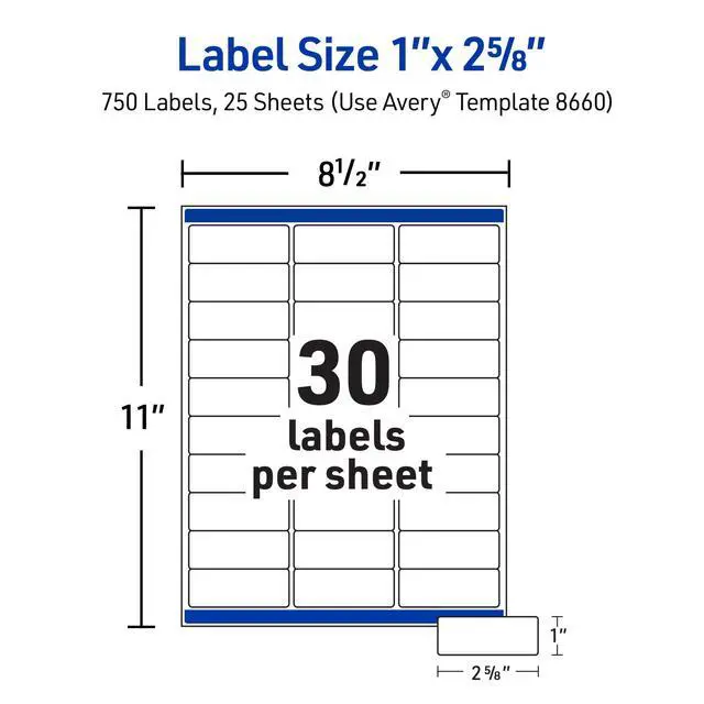 Alt view image 5 of 7 - Printable Address Labels with Sure Feed Technology, 1" x 2-5/8", Matte Clear, Compatible with Inkjet Printers, 750 Blank Labels per Pack, Great for Mailing, Branding, and More (5-Pack of 8660)