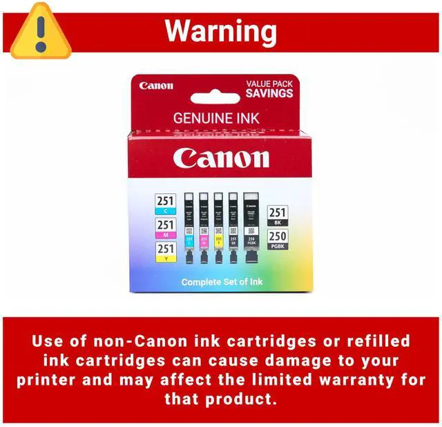 Alt view image 4 of 7 - PGI-250/ CLI-251 5 Color Amazon Pack,(Pack of 2)