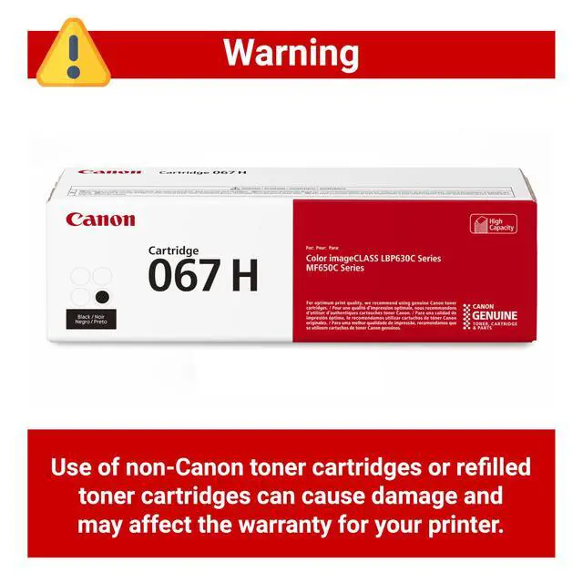 Alt view image 4 of 6 - Genuine 067 Black Toner Cartridge High Capacity Compatible with LBP633Cdw, LBP632Cdw, MF652Cdw, MF653Cdw, MF654Cdw, MF656Cdw