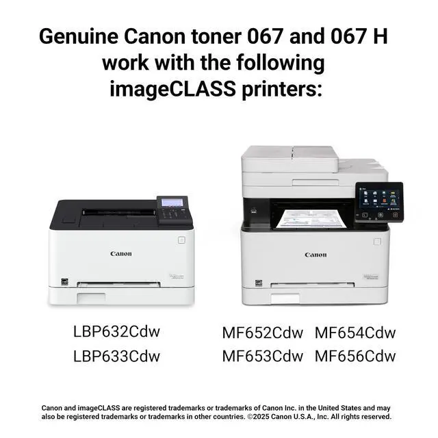 Alt view image 6 of 6 - Genuine 067 Black Toner Cartridge High Capacity Compatible with LBP633Cdw, LBP632Cdw, MF652Cdw, MF653Cdw, MF654Cdw, MF656Cdw