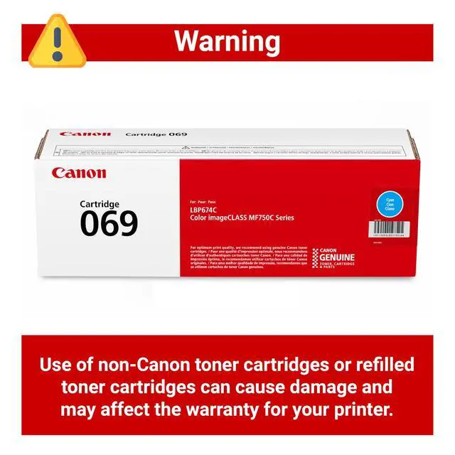 Alt view image 4 of 6 - Genuine 069 Cyan Toner Cartridge Compatible with MF753Cdw, MF751Cdw, LBP674Cdw