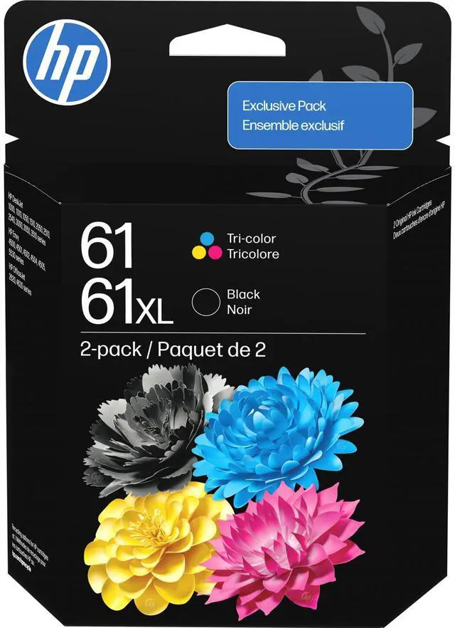 Main image of Original 61XL Black HighYield / 61 Tri-Color | Works OfficeJet 2620, 2621, 4630, 4632, 4635, Deskjet 2050 All-in-One Series (C0PA6AN)
