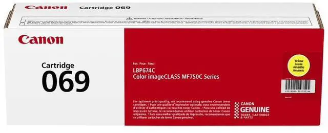 Main image of Genuine 069 Yellow Toner Cartridge Compatible with MF753Cdw, MF751Cdw, LBP674Cdw