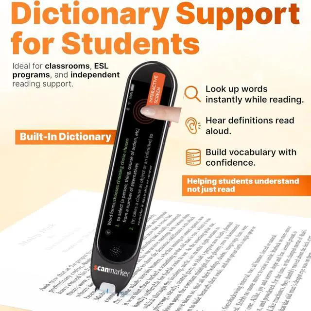 Alt view image 6 of 7 - Pro | Translation Pen & Reading Pen for Kids & Adults | Assistive Tool & Language Translator Device for Dyslexia, Reading Support & Language Learners | Translator Pen for 100 Languages