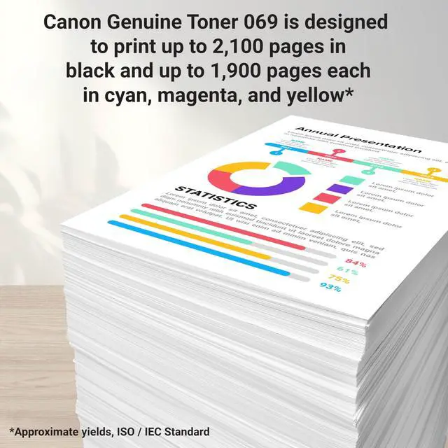 Alt view image 3 of 6 - Genuine 069 Cyan Toner Cartridge Compatible with MF753Cdw, MF751Cdw, LBP674Cdw