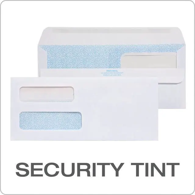 Alt view image 5 of 7 - #10 Double-Window Self-Seal Security Envelopes, For Business Statements, Invoices, 4-1/8" x 9-1/2", White, 24-lb, 500 Per Box (COLO134) (Pack of 5)